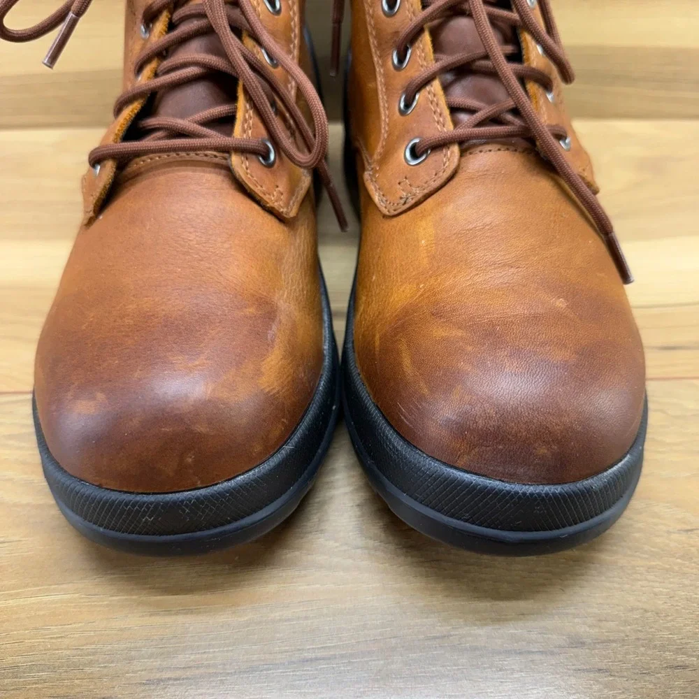 The Muck Boot Company Mens 8 D Chore Farm Chelsea Lace Up Boots Brown Leather